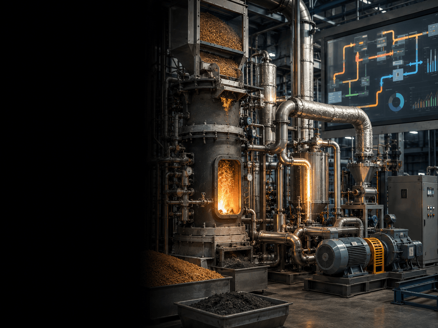 Energy balance calculations for self-sustaining gasifier furnaces